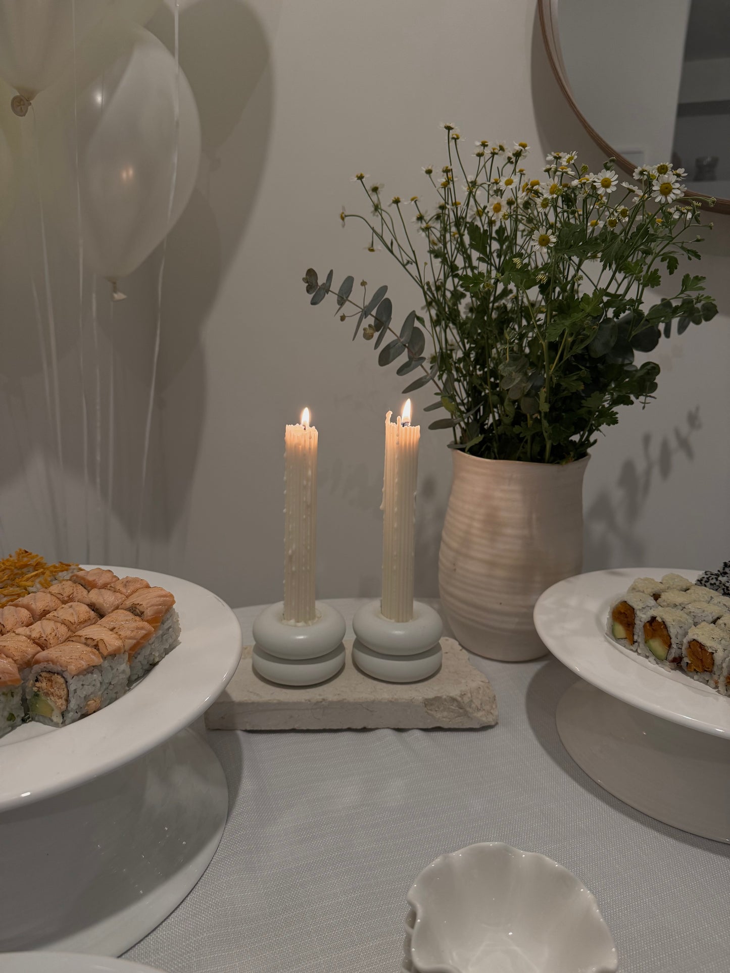 Concrete candlesticks