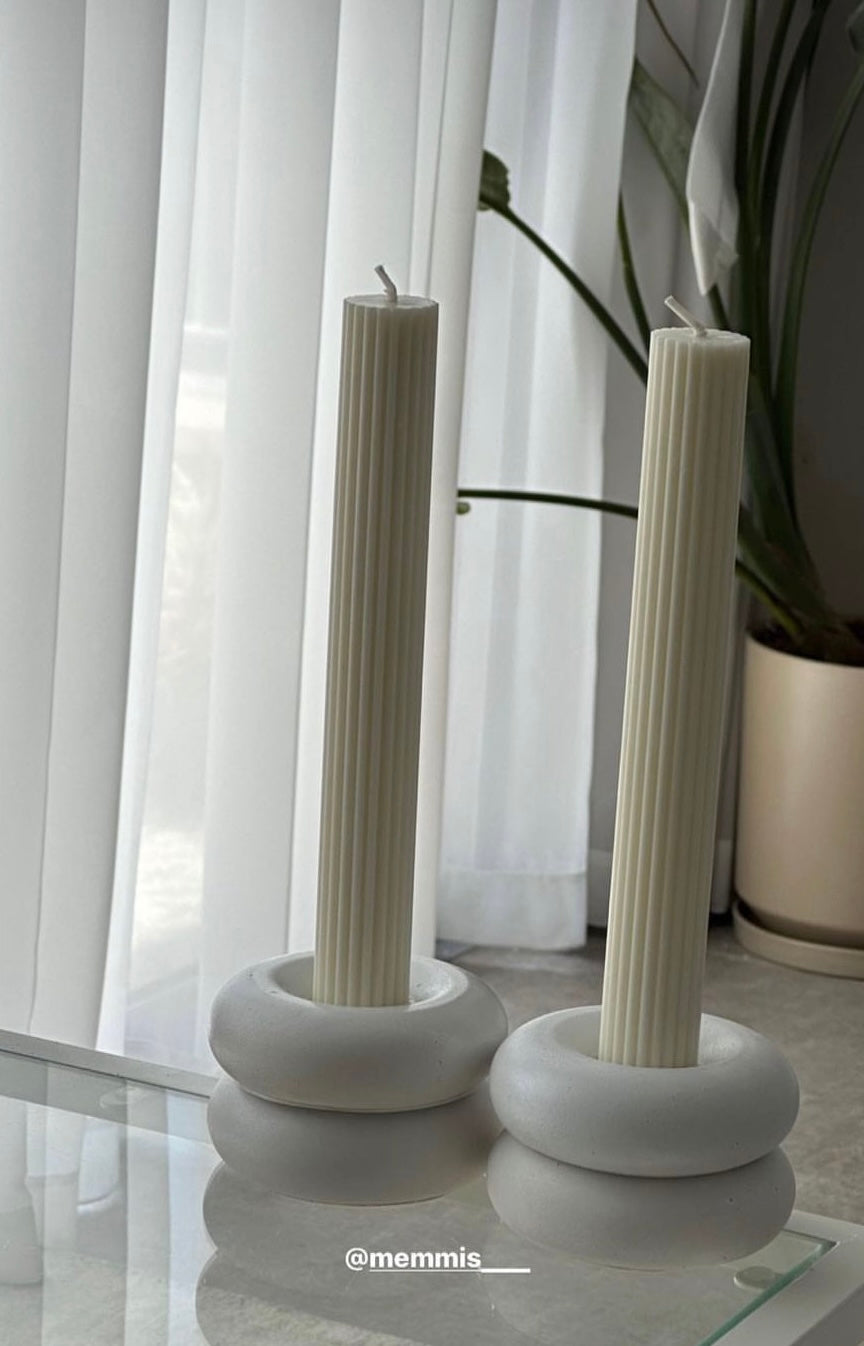 Concrete candlesticks