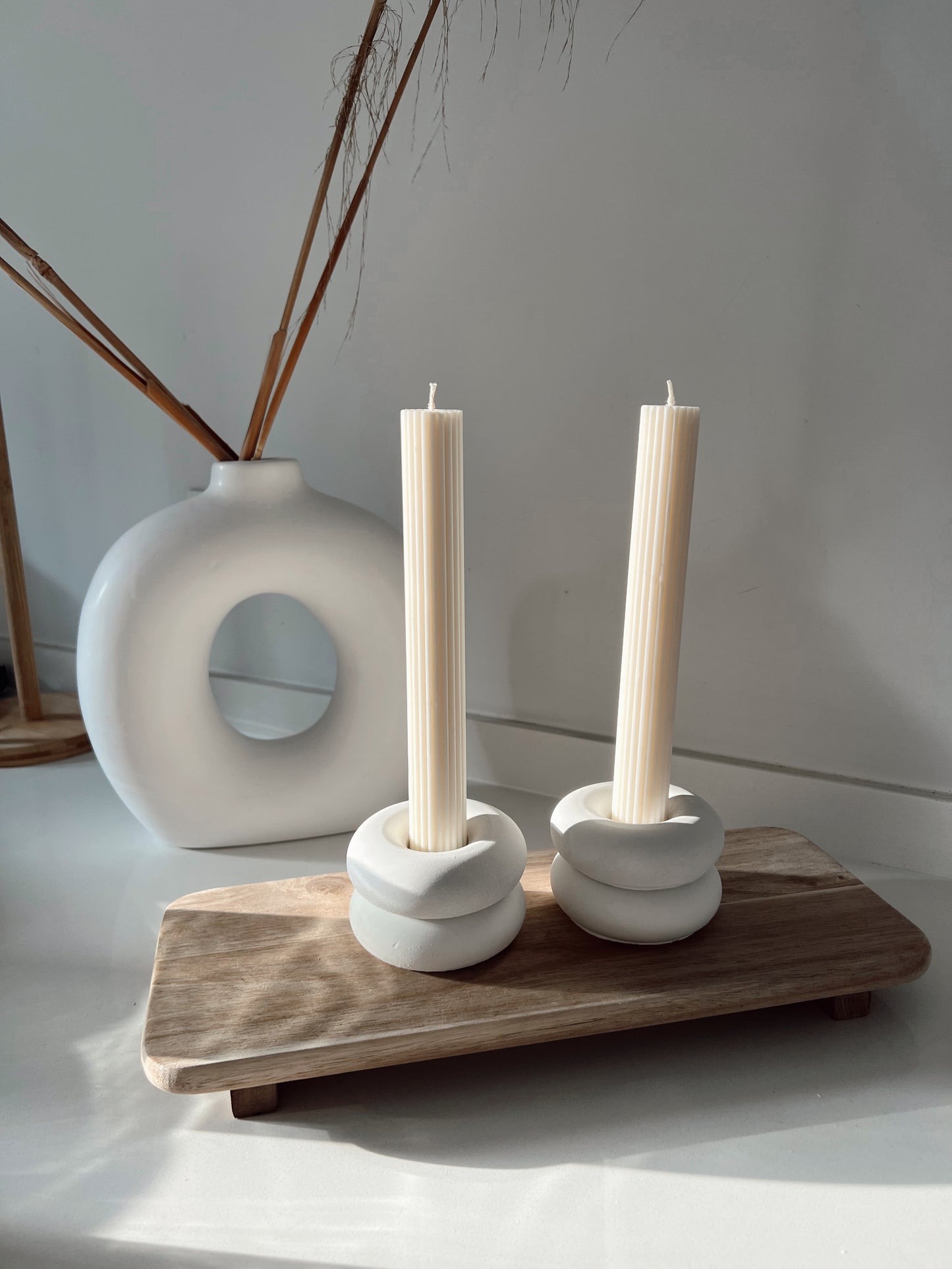 Concrete candlesticks